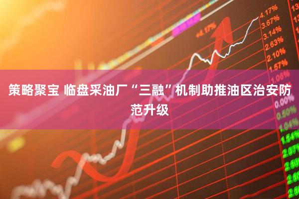 策略聚宝 临盘采油厂“三融”机制助推油区治安防范升级