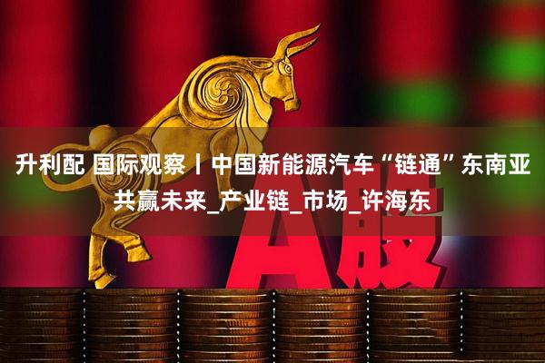 升利配 国际观察丨中国新能源汽车“链通”东南亚共赢未来_产业链_市场_许海东