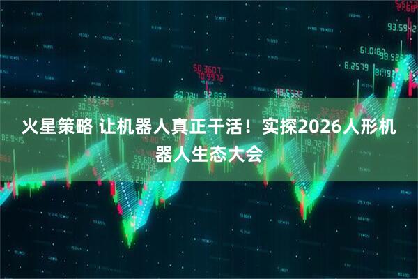 火星策略 让机器人真正干活！实探2026人形机器人生态大会